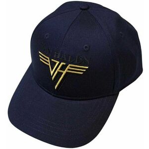 Van Halen Şapcă Text & Yellow Logo Albastru Navy imagine