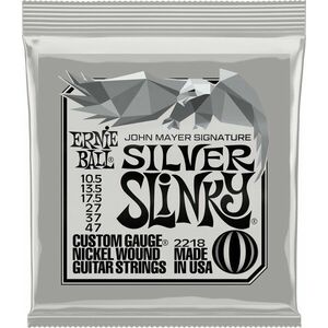 Ernie Ball John Mayer Silver Slinky Nickel Wound Electric Guitar Strings Corzi chitare electrice imagine