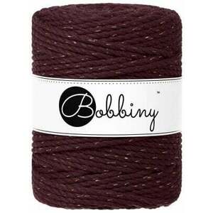 Bobbiny 3PLY Macrame Rope 5 mm 100 m Golden Burgundy Șnur imagine