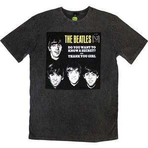 The Beatles Tricou VJ Secret Sleeve Stone Wash Unisex Gri cărbune XL imagine