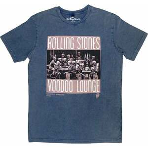 The Rolling Stones Tricou Voodoo Skulls Stone Wash Unisex Denim Blue S imagine