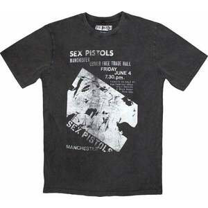 Sex Pistols Tricou Manchester Flyer Stone Wash Unisex Gri cărbune M imagine