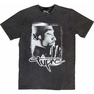 2Pac Tricou Spray Photo Stone Wash Unisex Gri cărbune M imagine