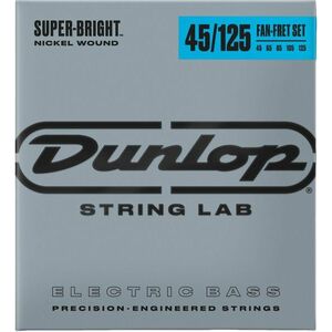 Dunlop DBSBNFF45125 Bass Super Bright Nickel Fan-Fret Set Set de 5 corzi pentru bas imagine