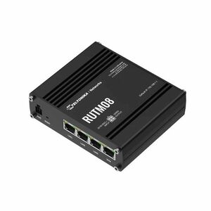 Router industrial Gigabit cu 4 porturi Teltonika RUTM08, 1 WAN/3 LAN, USB 2.0, IoT, PoE imagine