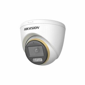 Camera supraveghere Dome Hikvision Hybrid Light ColorVu DS-2CE72DF3T-LFS, 2 MP, 2.8 mm, IR/Lumina alba 40 m, microfon imagine