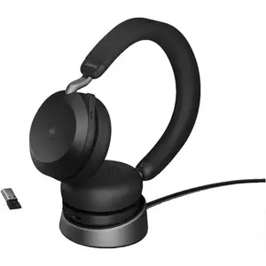 Casti Jabra Evolve2 75 USB-A UC Stand Negru imagine