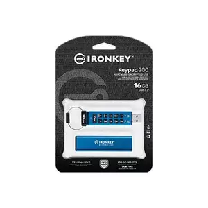 Flash Drive Kingston IronKey Keypad 200 16GB USB 3.2 Gen1 Type-A imagine