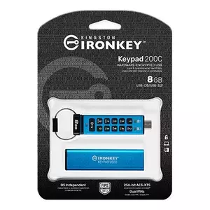 Flash Drive Kingston IronKey Keypad 200C 8GB USB 3.2 Gen1 Type-C imagine