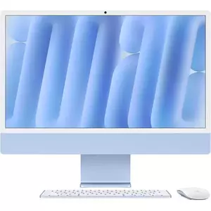 Sistem All-In-One Apple iMac 2024 24" Retina 4.5K Apple M4 10-core CPU 10-core GPU RAM 16GB SSD 256GB Tastatura INT Mac OS Sequoia Blue imagine