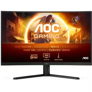 Monitor LED AOC CQ32G4VE 31.5" Curbat WQHD 180Hz 1ms Black imagine