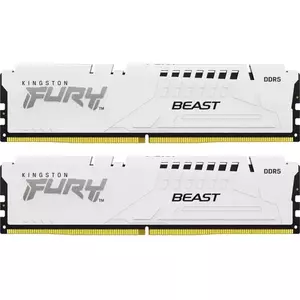 Memorie Desktop Kingston Fury Beast 64GB(2 x 32GB) DDR5 6000Mhz CL30 AMD Expo White imagine