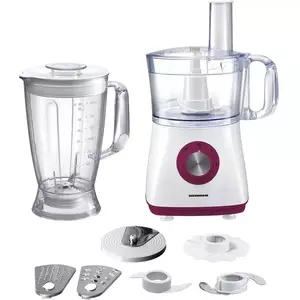 Robot de bucatarie Heineer HFP-750BG 750W Blender Alb/Visiniu imagine