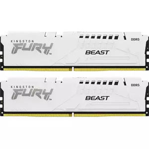 Memorie Desktop Kingston Fury Beast 32GB(2 x 16GB) DDR5 5200Mhz CL36 White imagine