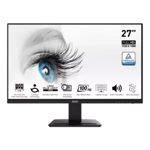 Monitor LED MSI PRO MP273A 27" Full HD 1ms Negru imagine