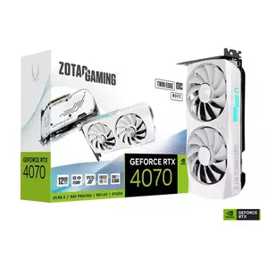 Placa Video Zotac GAMING GeForce RTX 4070 Twin Edge OC White Edition 12GB GDDR6 192 biti imagine