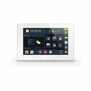 Tastatura touch screen Satel Integra INT-TSI-W, 7 inch, functie interfon, MACRO, slot card, alba imagine