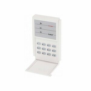 Tastatura LED de partitie Satel Integra INT-S-W, 1 partitie, buzzer, iesire yala electrica, monitorizare usa, buzzer, iluminare tastatura alba imagine