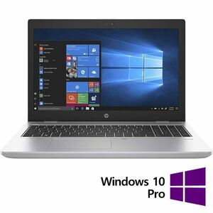 Laptop Refurbished HP ProBook 650 G4, Intel Core i7-8650U 1.90 - 4.20GHz, 8GB DDR4, 256GB SSD, 15.6 Inch Full HD, Webcam + Windows 10 Pro imagine