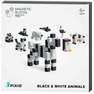 PIXIO Black & White Animals - Construcție magnetică imagine