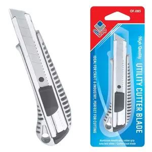 Cutter cu lama retractabila de 18 mm, blocare automata, varf ascutit, metal imagine