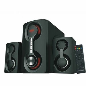 Boxe 2.1canale, SoundRise 2160W, putere totala 60W RMS, Bluetooth, USB, AUX, SD, Radio FM, negre imagine