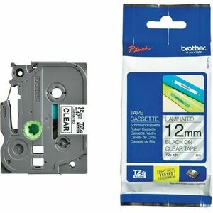 Brother TZE131 Tape 12mm Black/Clear Ribbon Cartridge imagine