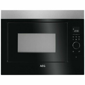 Cuptor cu microunde incorporabil Aeg MBE2658DEM, 900 W, 25 l, grill, timer, control electronic, negru/inox imagine