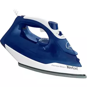 Fier de calcat Tefal Express Steam FV2838E0, 2400W, jet de abur 180 g/min, abur variabil 0-40 g/min, 270 ml, functie anticalcar, alb/albastru imagine