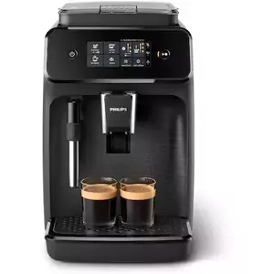 Espressor automat Philips EP1220/00, 15 bar, 2 bauturi, 12 setari de macinare, Afisaj tactil, Rezervor 1.8 l, Setare Eco, Sistem classic de spumare a laptelui, Negru imagine