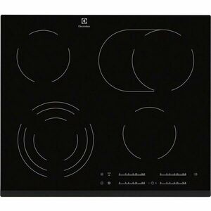 Plita incorporabila vitroceramica Electrolux EHF6547FXK, 60 cm, 4 zone, control touch, negru imagine