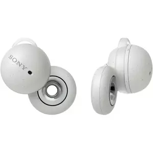 Casti In-Ear Sony Link Buds WF-L900W, True Wireless, Bluetooth, Microfon, Fast Pair, IPX4, Autonomie de pana la 17.5 ore, Alb imagine