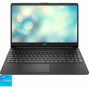 Laptop HP 15s-fq5038nq cu procesor Intel® Core™ i3-1215U pana la 4.40 GHz, 15.6 FHD, 8GB, 512GB PCIe SSD, Intel UHD Graphics, FreeDOS, Jet Black imagine