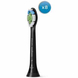 Rezerve Philips Sonicare Optimal White HX6068/13, pachet de 8 capete de periere standard, sincronizarea modurilor BrushSync, negru imagine