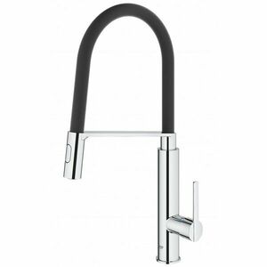 Baterie de bucatarie Grohe Feel 31489000, 3/8'', tip C, pipa inalta, dus extractabil, 2 pulverizari, cauciuc profesional, crom imagine