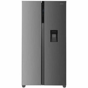 Side by side Heinner HSBS-H439NFXWDE++, 439 l, No Frost, Clasa E, Display, Dozator de apa, Functie smart, Functie congelare si racire rapida, H 177 cm, Aspect inox imagine