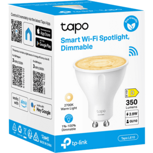 Bec led wireless, 350lm, 2.9W, fasung GU10, lumina calda 2700K , control cu aplicatia.Tapo imagine