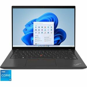 Laptop Lenovo 14'' ThinkPad T14 Gen 4, WUXGA IPS, Procesor Intel® Core™ i5-1335U (12M Cache, up to 4.60 GHz), 16GB DDR5, 512GB SSD, Intel Iris Xe, Win 11 Pro, Thunder Black imagine