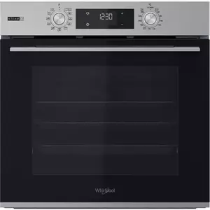 Cuptor incorporabil Whirlpool OMSK58HU1SX, Electric, Multifunctional, 71 l, Autocuratare hidrolitica, Display, Gatire aburi - Gentle Steam, Clasa A+, Inox imagine