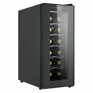 Racitor pentru vin Samus SRV38CR12, 33 L, Capacitate 12 sticle, Clasa energetica F, Mod racire termoelectric, Afisaj Electronic, Control Touch, H 65.2 cm, Negru imagine