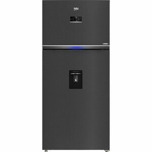 Frigider cu doua usi Beko RDNE650E40DZXBRN, 630 l, Neo Frost, Everfresh+, HarvestFresh, AeroFlow, ProSmart Inverter, Dozator apa, Clasa E, H 187 cm, Dark Inox imagine