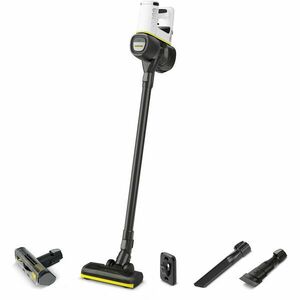 Aspirator vertical Karcher VC 4 Cordless MyHome Pet, 1.198-633.0, 2 trepte de viteza, 21, 6 V, 2, 5 Ah, 650 ml, autonomie 30 min (max), functie Boost, duza pentru spatii inguste, perie moale 2 in 1, suport perete, Alb/Negru imagine