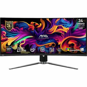 Monitor LED MSI Gaming MAG 341CQP Curbat 34 inch UWQHD QD-OLED 0.03 ms 175 Hz USB-C HDR imagine