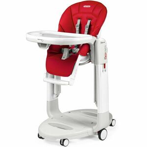 Scaun de masa 3in1 pentru bebelusi Peg Perego Tatamia Follow Me, 0-15 Kg, Fragola, Visiniu imagine