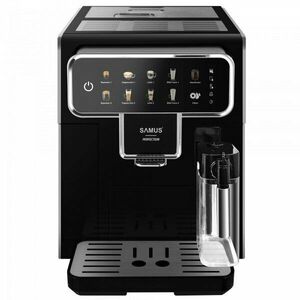 Espressor Automat Samus PERFECTION, 1350 W, 15 Bari, 7 optiuni de cafea, Rezervor de apa detasabil 2.2 litri, Capacitate rasnita 300 g, Rezervor lapte 300 ml, Sistem de curatare automata, Sistem de protectie la supraincalzire si suprapresiune, Negru imagine