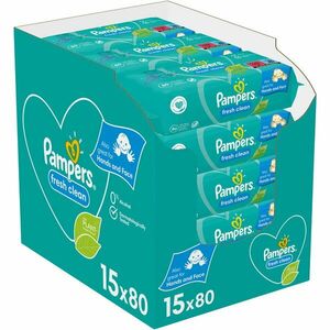 Servetele umede Pampers Fresh Clean, 15 pachete x 80, 1200 buc imagine