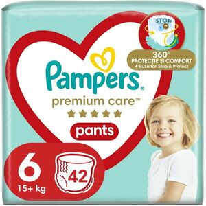 Scutece-chilotel Pampers Premium Care Pants Mega Box Marimea 6, 15+ kg, 42 buc imagine