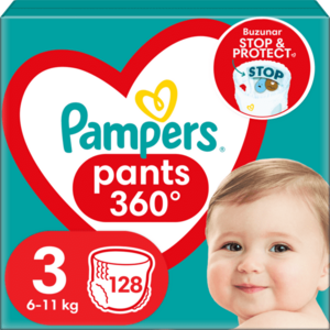 Scutece-chilotel Pampers Pants Mega Box Marimea 3, 6-11 kg, 128 buc imagine