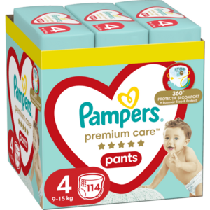 Scutece-chilotel Pampers Premium Care Pants XXL Box Marimea 4, 9-15 kg, 114 buc imagine