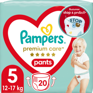 Scutece-chilotel Pampers Premium Care Pants Carry Pack Marimea 5, 12-17 kg, 20 buc imagine